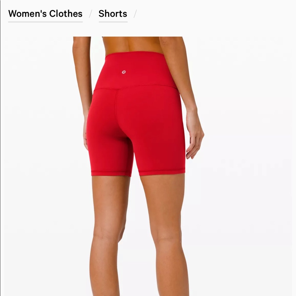 New with tags, 6” dark red align short, Sz 6